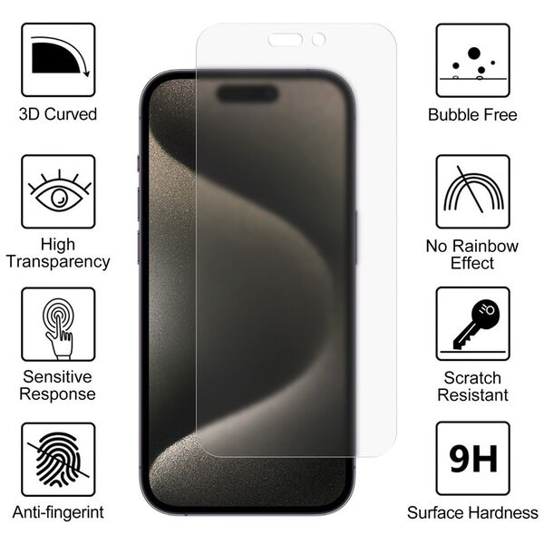 Vmax tempered glass 0.33mm clear glass for iPhone 14 Plus 6,7&quot; matte