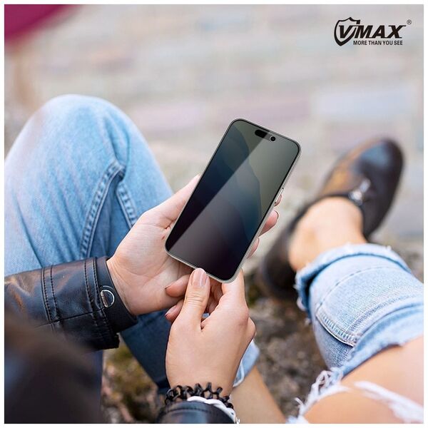 Vmax tempered glass 0.33mm 2,5D high clear privacy glass for iPhone 14 6,1&quot;