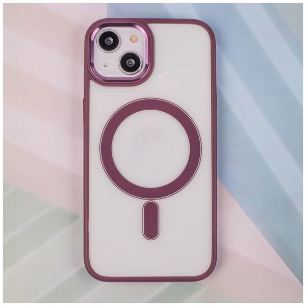Satin Clear Mag case for iPhone 12 / 12 Pro 6,1&quot; purple