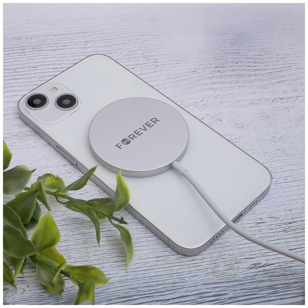 Forever MAWC-100 magnetic wireless charger 15W gray