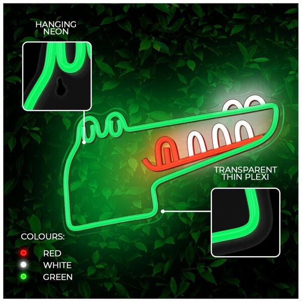 Neon PLEXI LED JURASSIC CROC green FLNJ03 Forever Light