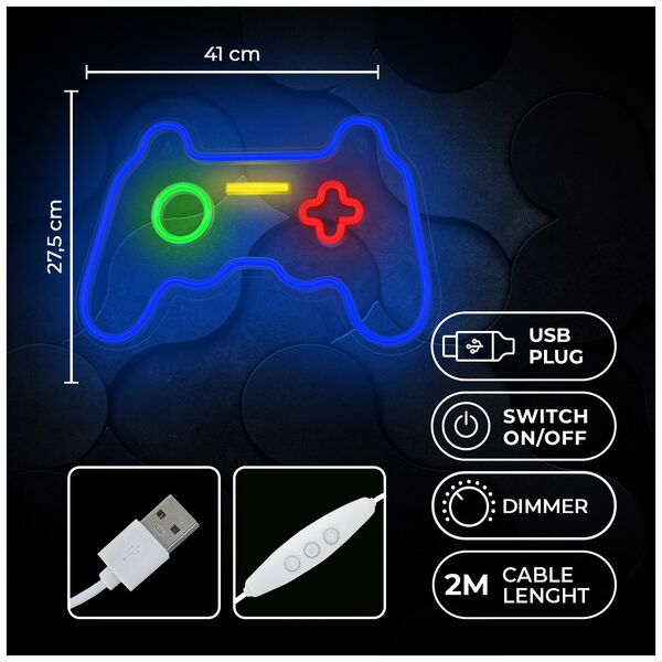 Neon PLEXI LED GAMEPAD multicolor FPNE03X Forever Light