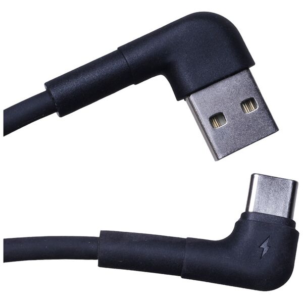 Maxlife MXUC-09 angle cable USB - USB-C 1,0 m 3A black