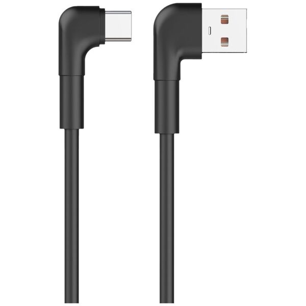 Maxlife MXUC-09 angle cable USB - USB-C 1,0 m 3A black