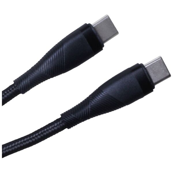 Maxlife MXUC-08 cable USB-C - USB-C 1,0 m 100W black nylon