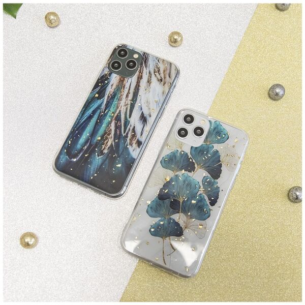 Gold Glam case for Samsung Galaxy A54 5G feathers