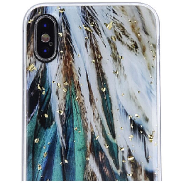 Gold Glam case for Samsung Galaxy A54 5G feathers
