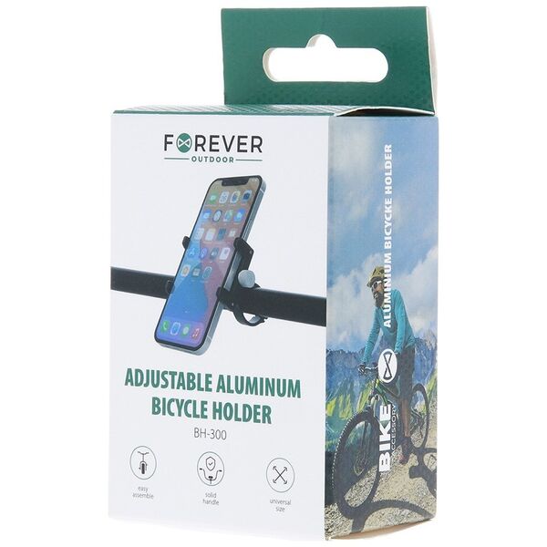 Adjustable aluminium phone holder BH-300 Forever Outdoor black
