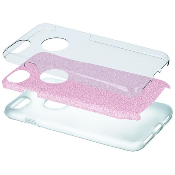 Glitter 3in1 case for Samsung Galaxy S22 pink