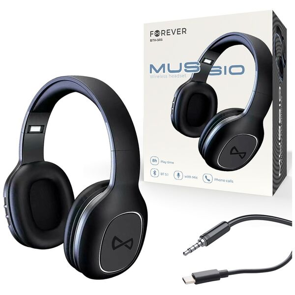 Forever wireless headset BTH-505 on-ear black