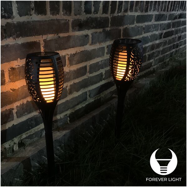 Solar flame light 96LED 1500mAh Li IP65