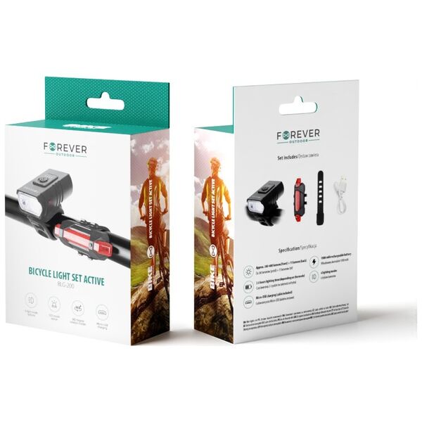 Bicycle light set Active BLG-200 Forever Outdoor