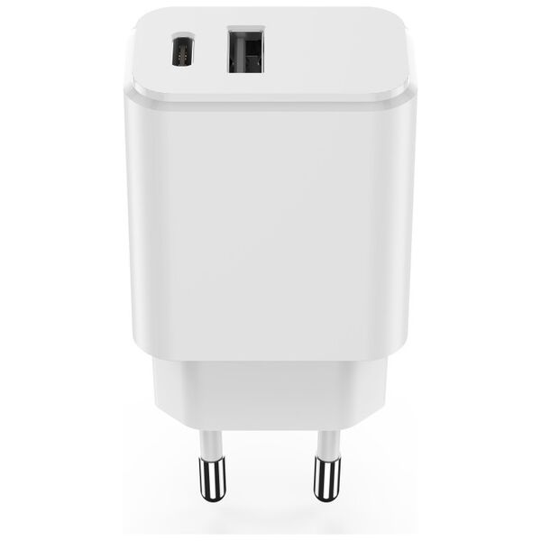 Setty charger 1x USB + USB-C 3A 20W white