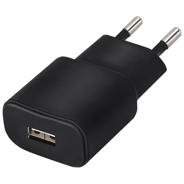 Forever TC-01 charger 1x USB 2A black + microUSB cable 5900495623294