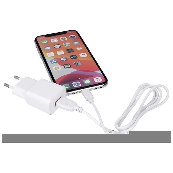 Maxlife MXTC-01 charger 1x USB 1A white + Lightning cable 5900495758484