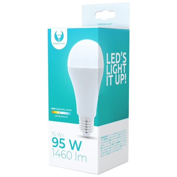 LED bulb E27 A65 15W 230V 4500K 1460lm Forever Light 5900495839947