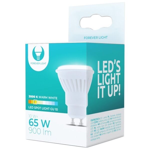 LED bulb GU10 10W 230V 3000K 900lm ceramic Forever Light 5900495840066