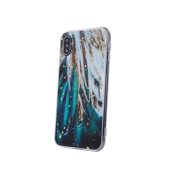 Gold Glam case for Samsung Galaxy A25 5G (global) feathers 5907457743908