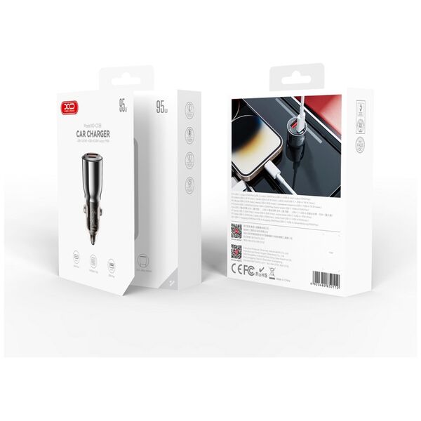 XO car charger CC58 95W 1x USB tarnish 6920680850112