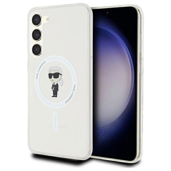 Karl Lagerfeld case for Samsung Galaxy S23+ KLHMS23MHFCKNOT transparent HC MAGSAFE IML IKONIK 3666339241858