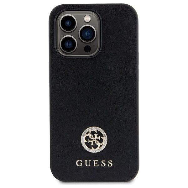 Guess case for iPhone 13 Pro 6,1&quot; GUHCP13LPS4DGPK black HC PU 4G Metal Logo Strass 3666339150662
