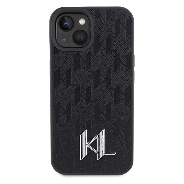 Karl Lagerfeld case for iPhone 15 6,1&quot; KLHCP15SPKLPKLK black HC Hot Stamp Monogram KL Metal Logo 3666339166717