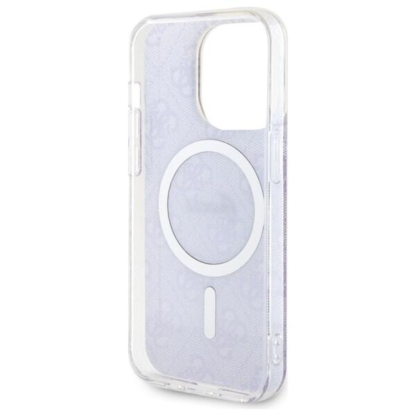 Guess case for iPhone 14 Pro 6,1&quot; GUHMP14LH4STU purple hard case 4G MagSafe 3666339118242