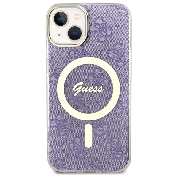Guess case for iPhone 14 Plus 6,7&quot; GUHMP14MH4STU purple hard case 4G MagSafe 3666339127206