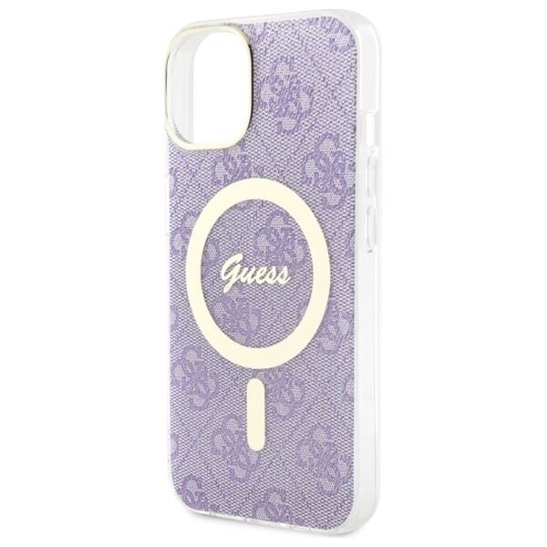 Guess case for iPhone 14 Plus 6,7&quot; GUHMP14MH4STU purple hard case 4G MagSafe 3666339127206