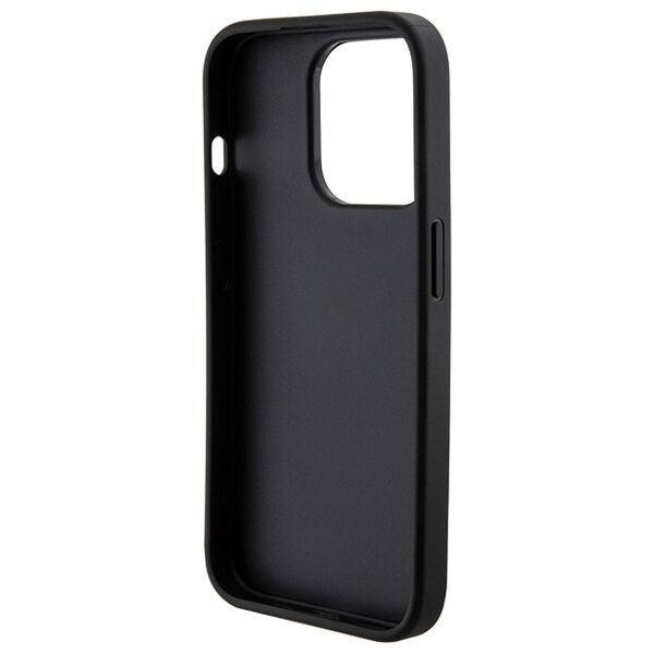 Guess case for iPhone 15 Pro 6,1&quot; GUHCP15LPGSSADK black HC GRIPSTAND SAFFIANO 4G STRASS 3666339198435