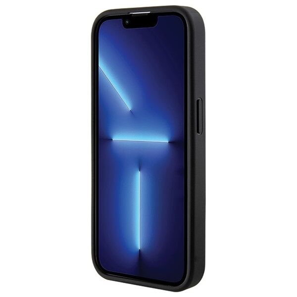 Guess case for iPhone 15 Pro 6,1&quot; GUHCP15LPGSSADK black HC GRIPSTAND SAFFIANO 4G STRASS 3666339198435