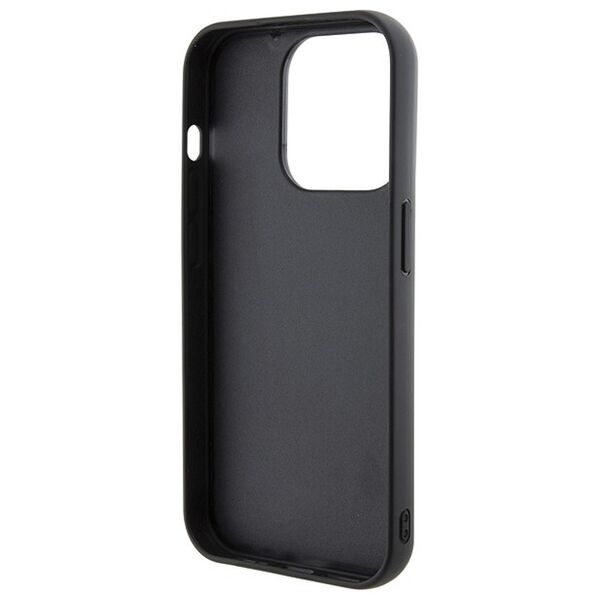 Karl Lagerfeld case for iPhone 15 Pro 6,1&quot; KLHCP15LGSAKCPK black HC GRIPSTAND SAFFIANO KC PINS 3666339206895