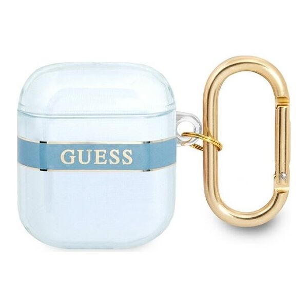 Guess case for AirPods 1 / 2 GUA2HHTSB blue Cord 3666339047108