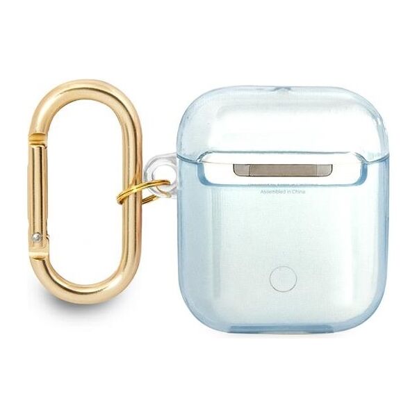 Guess case for AirPods 1 / 2 GUA2HHTSB blue Cord 3666339047108