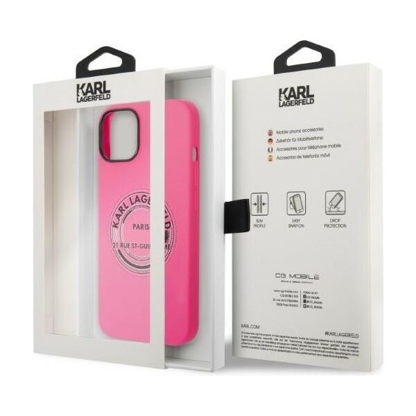 Karl Lagerfeld case for iPhone 14 Plus 6,7&quot; KLHCP14MSRSGRCF pink HC Silicone RSG BIC 3666339085735