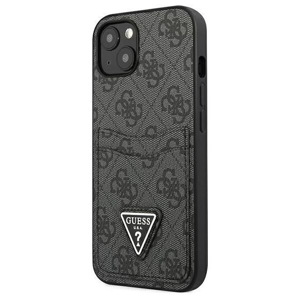 Guess case for iPhone 13 Pro / 13 6,1&quot; GUHCP13LP4TPK black hardcase 4G Triangle Logo Cardslot 3666339048181