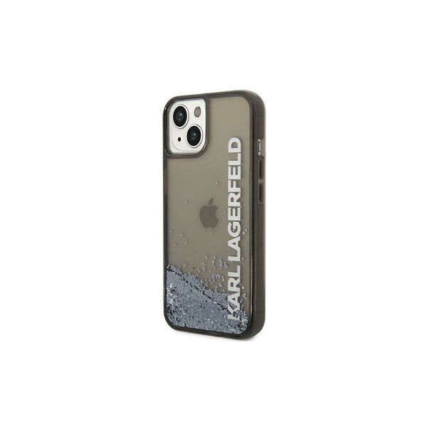 Karl Lagerfeld case for iPhone 14 Plus 6,7&quot; KLHCP14MLCKVK black hard case Magsafe Liq Glitter Elong 3666339091552