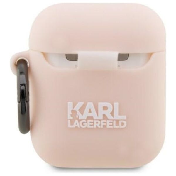 Karl Lagerfeld case for Airpods 1 / 2 KLA2RUNIKP white 3D Silicone NFT Karl 3666339087869