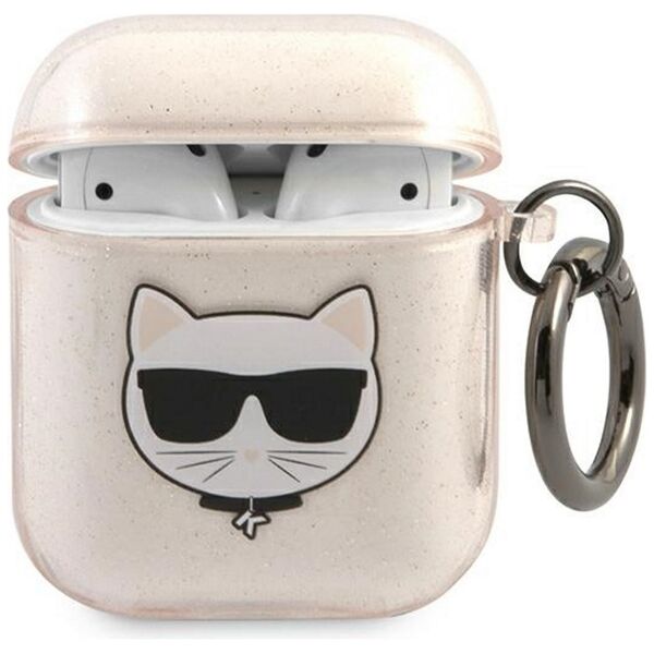 Karl Lagerfeld case for Airpods KLA2UCHGD gold Glitter Choupette 3666339009199