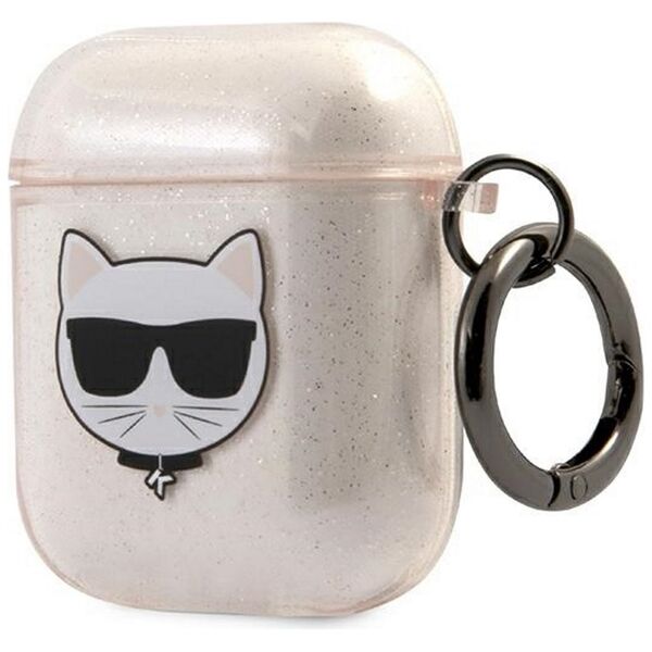 Karl Lagerfeld case for Airpods KLA2UCHGD gold Glitter Choupette 3666339009199