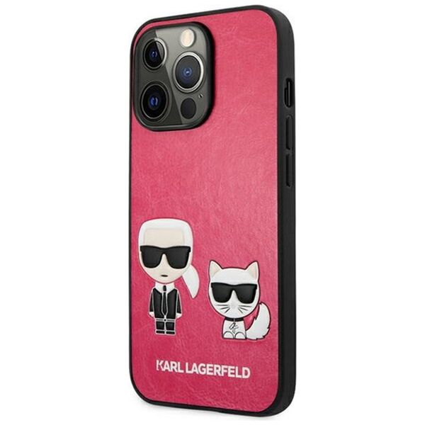 Karl Lagerfeld case for iPhone 13 Pro / 13 6,1&quot; KLHCP13LPCUSKCP fushia hard case Iconic Karl & Choupette 3666339027278