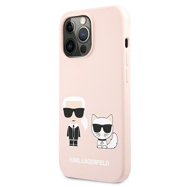 Karl Lagerfeld case for iPhone 13 Pro Max 6,7&quot; KLHCP13XSSKCI hard case light pink Silicone Karl & Choupette 3666339027209