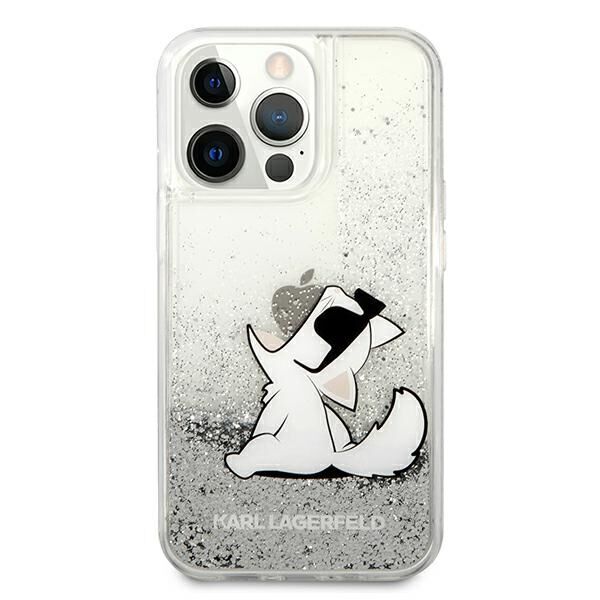 Karl Lagerfeld for iPhone 13 Pro Max 6,7'' KLHCP13XGCFS silver hard case Liquid Glitter Choupette Fun 3666339029005