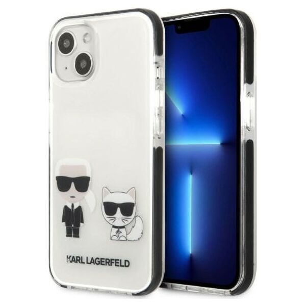 Karl Lagerfeld case for iPhone 13 Mini KLHCP13STPEKCW black hard case Iconic Karl & Choupette 3666339048600
