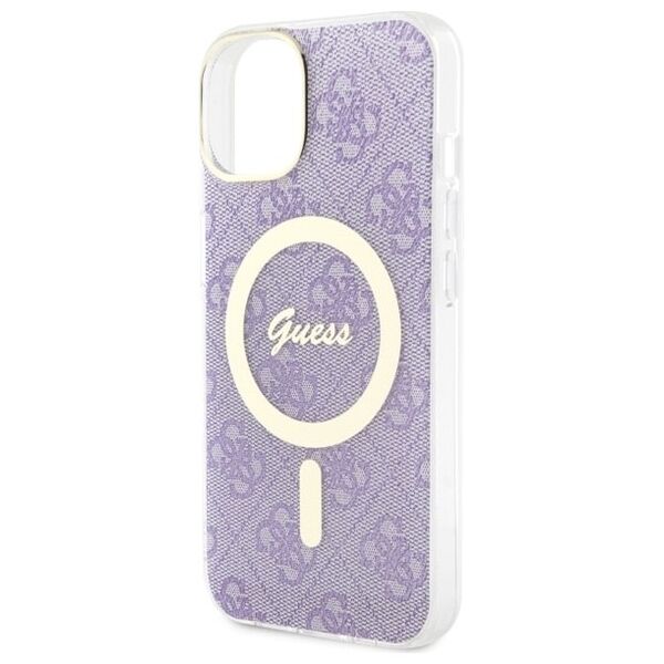 Guess case for iPhone 14 6,1&quot; GUHMP14SH4STU purple hardcase Magsafe IML 4G 3666339127190