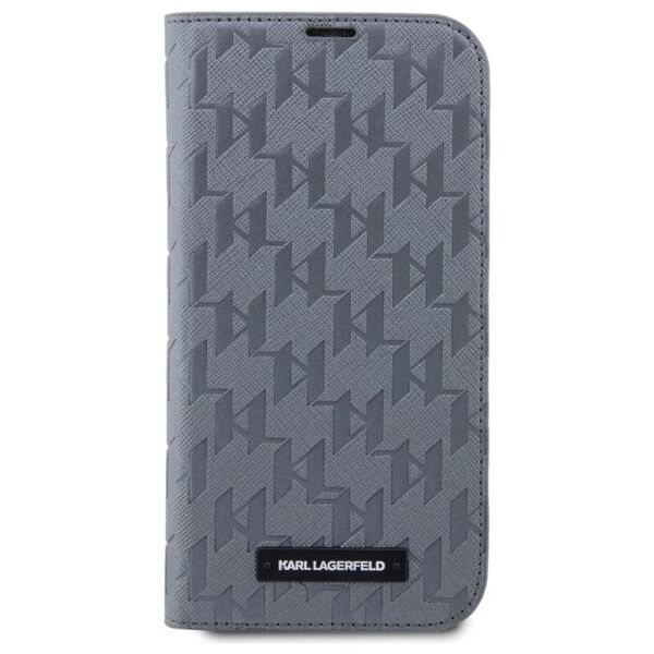 Karl Lagerfeld case for iPhone 14 Pro 6,1&quot; KLBKP14LSAKLHPG silver BT Saffiano Mono 3666339123000