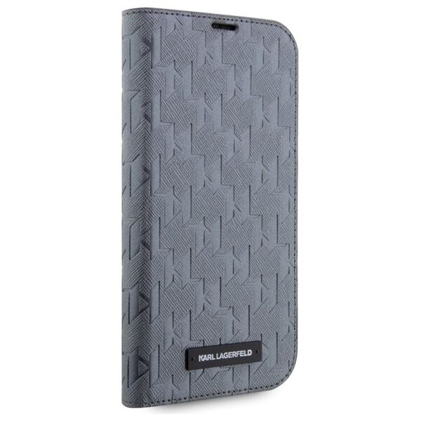 Karl Lagerfeld case for iPhone 14 Pro 6,1&quot; KLBKP14LSAKLHPG silver BT Saffiano Mono 3666339123000