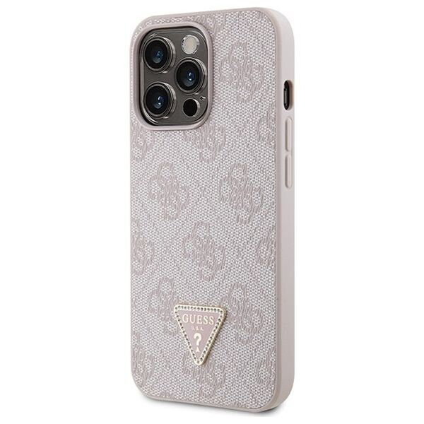 Guess case for iPhone 13 Pro 6,1&quot; GUHCP13LP4TDSCPP pink HC PU Leather Metal Logo Strass Crossbody 3666339147167