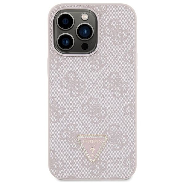 Guess case for iPhone 13 Pro 6,1&quot; GUHCP13LP4TDSCPP pink HC PU Leather Metal Logo Strass Crossbody 3666339147167