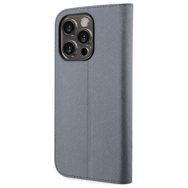 Karl Lagerfeld case for iPhone 14 Pro 6,1&quot; KLBKP14LSANKCPG silver Saffiano Karl & Choupette 3666339122843